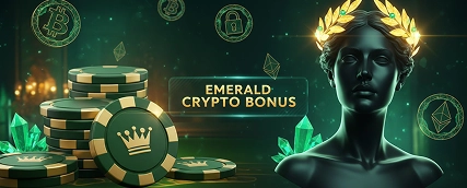 Crowngreen Emerald crypto bonus promotion banner
