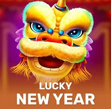 Crowngreen Lucky New Year slot with festive dragon mask